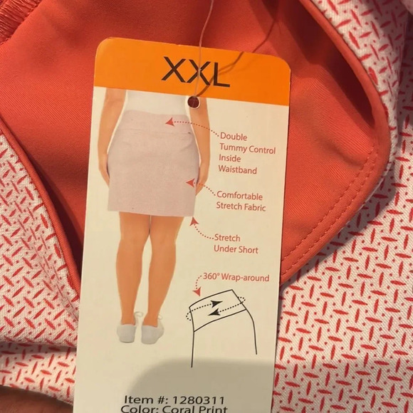 S.C. & CO Ladies' Skort tummy control orange/pink - Picture 8 of 8